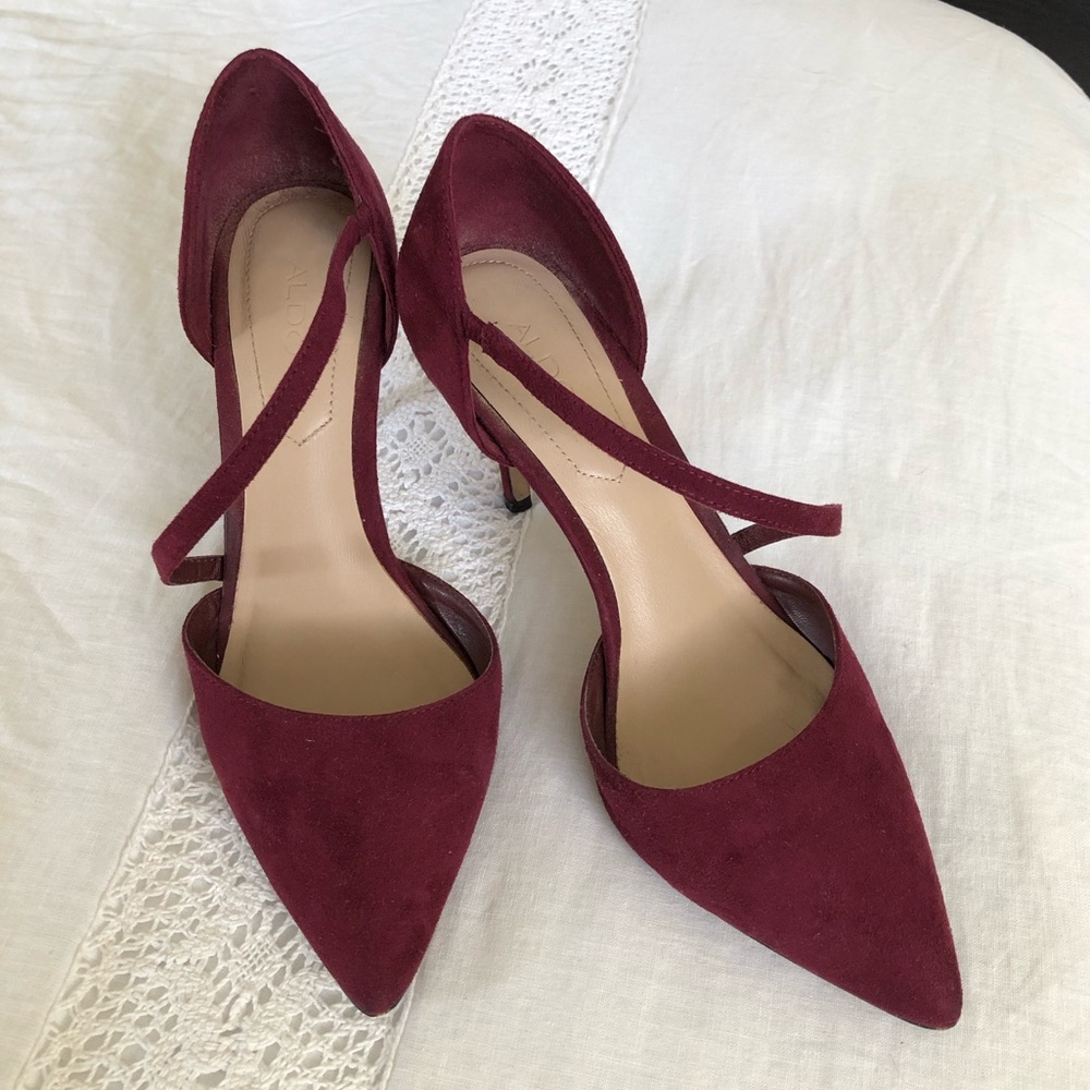 Aldo pointed suede high heels